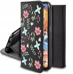 krainaGSM Etui do Tecno Spark 10 Pro MAGNET WZORY CASE PORTFEL + SZKŁO OCHRONNE 9H