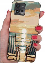 Etui do Motorola Moto G72 WZORY |SILIKONOWE MATT CASE + SZKŁO 9H