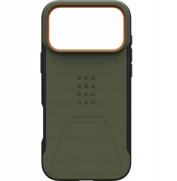 UAG Civilian MagSafe - etui do iPhone 17 Pro Max kompatybilne z MagSafe (olive/orange)