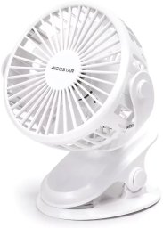 Wentylator z klipsem zasilany z USB z lampką nocną