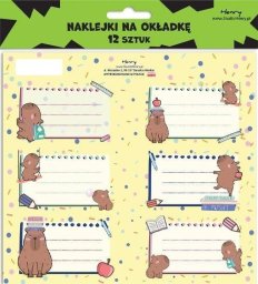 HENRY Naklejki na zeszyty - Kapibary (12szt)