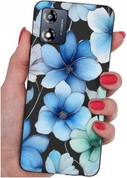 krainaGSM Etui do Motorola Moto E13 WZORY | SILIKONOWE MATT CASE + SZKŁO 9H