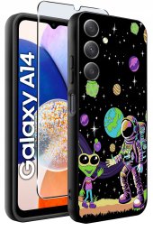 krainaGSM ETUI do Samsung A14 5G WZORY | SILIKONOWE MATT CASE + SZKŁO HARTOWANE 9H