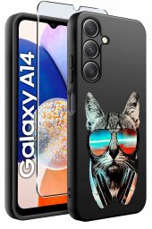 krainaGSM ETUI do Samsung A14 5G WZORY | SILIKONOWE MATT CASE + SZKŁO HARTOWANE 9H