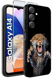 krainaGSM ETUI do Samsung A14 5G WZORY | SILIKONOWE MATT CASE + SZKŁO HARTOWANE 9H