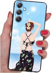 krainaGSM Etui do Samsung Galaxy M55 5G WZORY |SILIKONOWE MATT CASE + SZKŁO 9H