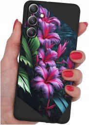 krainaGSM Etui do Samsung Galaxy M55 5G WZORY SILIKONOWE MATT CASE + SZKŁO 9H