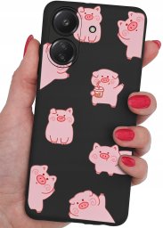 krainaGSM Etui do Xiaomi Redmi 13C | Poco C65 CASE WZORY MATT PLECKI +SZKŁO 9H