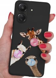 krainaGSM Etui do Xiaomi Redmi 13C | Poco C65 CASE WZORY MATT PLECKI +SZKŁO 9H