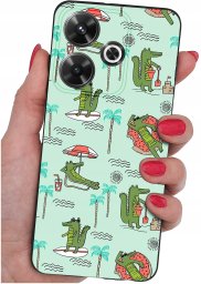 Etui do Xiaomi Redmi 13 4G WZORY |SILIKONOWE MATT CASE + SZKŁO 9H