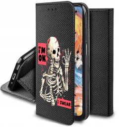 Etui Honor 90 Lite 5G MAGNET WZORY CASE PORTFEL + SZKŁO 9H