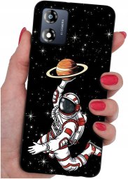krainaGSM Etui do Motorola Moto E13 WZORY |SILIKONOWE MATT CASE + SZKŁO 9H
