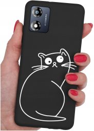 krainaGSM Etui do Motorola Moto E13 WZORY |SILIKONOWE MATT CASE + SZKŁO 9H
