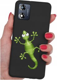 krainaGSM Etui do Motorola Moto E13 WZORY |SILIKONOWE MATT CASE + SZKŁO 9H