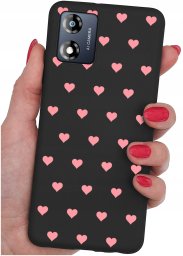 krainaGSM Etui do Motorola Moto E13 WZORY |SILIKONOWE MATT CASE + SZKŁO 9H