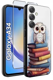 krainaGSM ETUI do Samsung A34 5G WZORY | SILIKONOWE MATT CASE + SZKŁO 9H