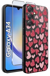 krainaGSM ETUI do Samsung A34 5G WZORY | SILIKONOWE MATT CASE + SZKŁO 9H