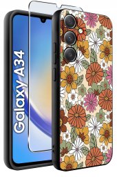 krainaGSM ETUI do Samsung A34 5G wzory | SILIKONOWE MATT CASE + SZKŁO 9H