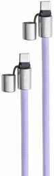 Kabel USB Intenso USB-C - USB-C 1.65 m Fioletowy (7991003)