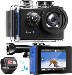 AKASO Brave 6 Plus kamera sportowa 4K30FPS 20MP WiFi ekran dotykowy 4XZoom