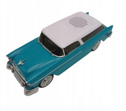 Głośnik bluetooth RETRO WS-1955 ,10W,radio FM,USB, TF,wyświetlacz LED,akumulator 1500mAh,turkusowy
