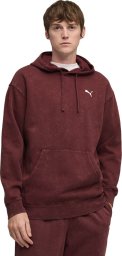 Puma Bluza męska ESS Elevated Relaxed Wash Hoodie bordowa 688049 96 2XL