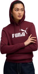 Puma Bluza damska z kapturem kangurka ESS No.1 Logo Hoodie FL bordowa 682389 96 M