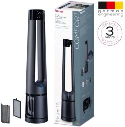 Beurer PureFlow 2-in-1  tumsi zila - Gaisa attiritajs un ventilators LV500 (4211125105006)