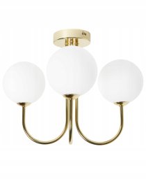 Lampa sufitowa Beliani Lampa sufitowa SHIRE Szkło Biały