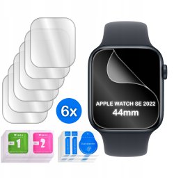 FOLIA do Apple Watch SE 2022 44mm HYDROŻELOWA OCHRONNA na ekran 3D 6 sztuk