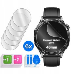 FOLIA do Huawei Watch GT5 46mm HYDROŻELOWA OCHRONNA na ekran 3D 6 sztuk
