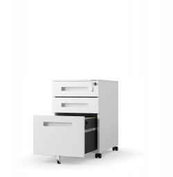 Kontenerek pod biurko KATE 390 x 600 x 500 mm, biały