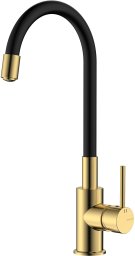 Bateria kuchenna stojąca z elastyczną wylewką, Kolor: złoty