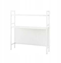 Metalowa nadstawka na biurko JENNY, 950 x 980 x 220 mm, biała