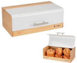 CHLEBAK BAMBUSOWY POJEMNIK NA PIECZYWO E-6068 BIAŁY