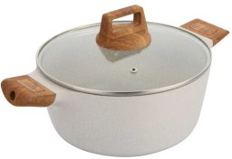 Bergner GARNEK MARMURKOWY 28cm Z POKRYWĄ BERGNER BG-30643 NATURALNIE