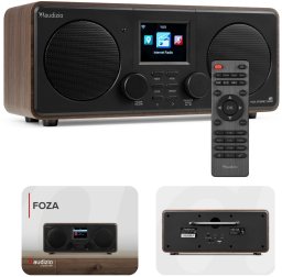 Radio Audizio Radio internetowe Foza WiFi Stereo z DAB+ brązowe one size
