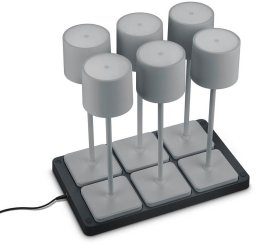 Nocna lampka Fernandez R54096677 LED 6W 2700-600K szara