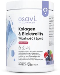 Osavi Osavi - Kolagen & Elektrolity Witalność i Sport, Owoce Leśne, Proszek, 390g