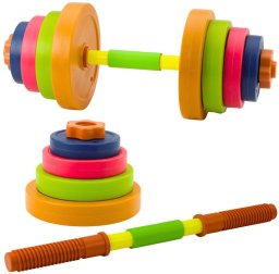 LeanToys Sztanga Dla Dzieci Pianka Antypoślizgowa 8 Talerzy Plastikowa Kolorowa LEAN Toys