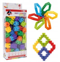 Klocki Małych Geniuszy rubki 65 elementów
