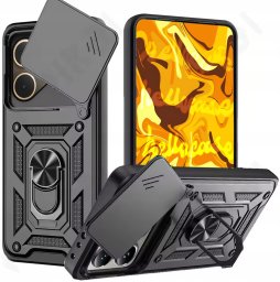 ETUI PANCERNE DO OPPO A5 PRO 5G CZARNE ARMOR HOLDER RING CASE OCHRONNE