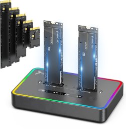 Stacja dokująca Reagle Stacja klonująca dyski SSD NVME PCIe M.2 USB-C 3.2 Kieszeń Adpater 20Gbps