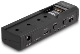 DeLOCK Konwerter USB Type-C na dyski 1 x SSD M.2 NVMe + 1 x SATA SSD/HDD z funkcją klonowania