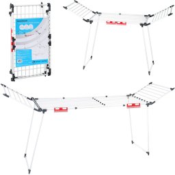 Stojąca suszarka na pranie odzież bieliznę składana balkonowa mocna rozsuwana XXL