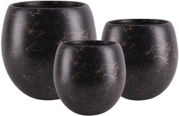 Zestaw Osłonek LIVIA marmur czarny