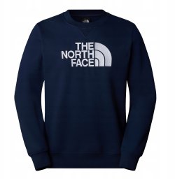 Bluza bez kaptura The North Face Drew Peak Crew - summit navy rozmiar: M