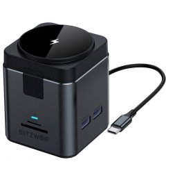 Stacja dokująca 9w1 Blitzwolf BW-TH17 + ładowarka indukcyjna 15W MagSafe
