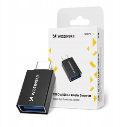 Adapter USB Wozinsky W10GY1S USB-A - USB-C Czarny  (5907769376757)