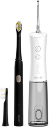 Zestaw szczoteczka soniczna Smiley Light Czarna + Irygator Pro Aqua